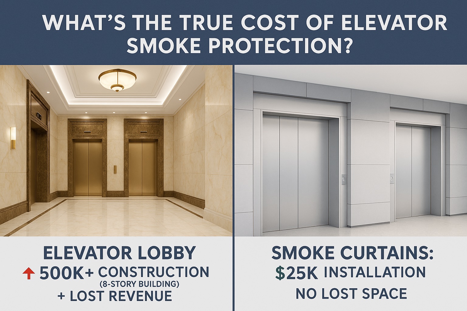 Elevator Smoke Curtains vs. Elevator Lobbies: Cost Comparison